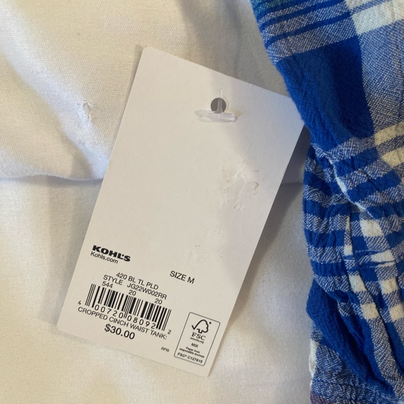 Cami with gingham pattern - Picture 5 of 8